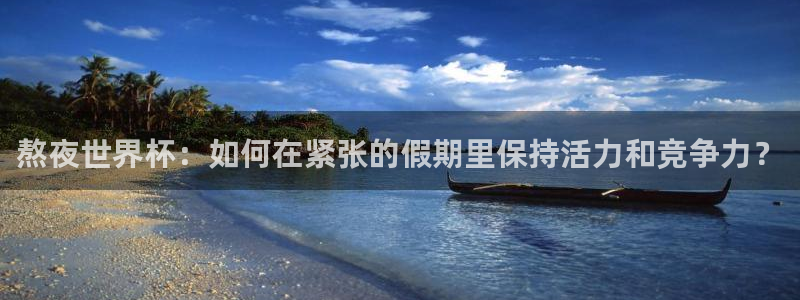 2026世界杯官网:熬夜世界杯:如何在紧张的假期里保持活力和竞争力?